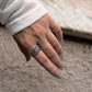 Bold Silver Fleur-de-lis Band Ring for Men and Women