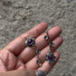 Unique Mix-Match Silver Earrings with Amethyst and Nature Motifs