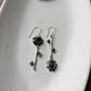 Amethyst Silver Earrings with Forest Enchantment Theme