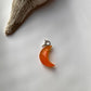Carnelian Crescent Moon Gemstone Charm
