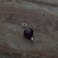 Heart-Shaped Amethyst Crystal with Pearl Charm