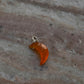 Natural Carnelian Crescent Moon Crystal Charm