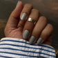 Adjustable Silver Ring with Rectangular Design for Mid Little Finger