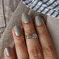 Tiny Flower Silver Ring for Mid or Little Finger