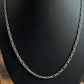 Elegant Figaro neck silver chain with alternating link design