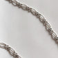 Timeless Figaro silver chain featuring a sleek, polished finish