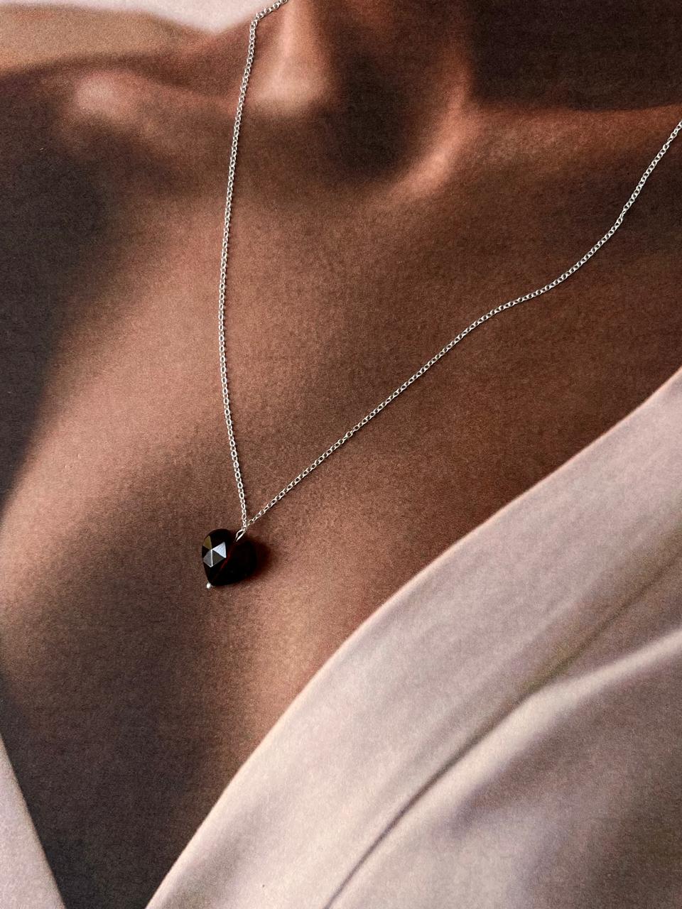 Love and Passion Garnet Heart Necklace