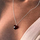 Emotional Healing Garnet Heart Pendant