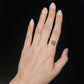 Raw Uncut Peridot Crystal Dot Band Silver Ring