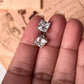 Sterling silver statement studs with white CZ
