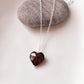 Heart Garnet Crystal Necklace