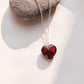 Heart Shaped Garnet Necklace for Love