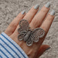 Beautiful handcrafted butterfly silver ring with filigree detailing.
