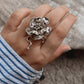 Sophisticated Blooming Beauty Handcrafted Ring in Silver 925
