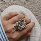 Unique Blooming Beauty Handcrafted Bohemian Silver Ring