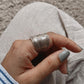 Bohemian Lavender Flower Adjustable Silver 925 Ring