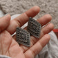925 sterling silver tribal Rawa design handcrafted earrings