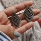 Charming tribal Rawa silver earrings with handcrafted detail