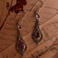 Amethyst Silver Earrings in Pear and Round Cut Design