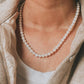 Natural Freshwater Pearls Necklace in Silver