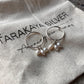 Elegant Fresh Water Pearl Charm Hoop Earrings in Sterling Silver