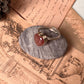 Trendy strawberry quartz heart ring with adjustable band