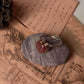 Adjustable strawberry quartz heart silver ring