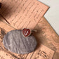 Elegant strawberry quartz heart adjustable silver ring