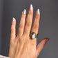 Unique Baroque pearl rustic 1 silver ring with an earthy feel.