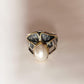 Rustic 2 silver ring featuring a unique Baroque pearl.
