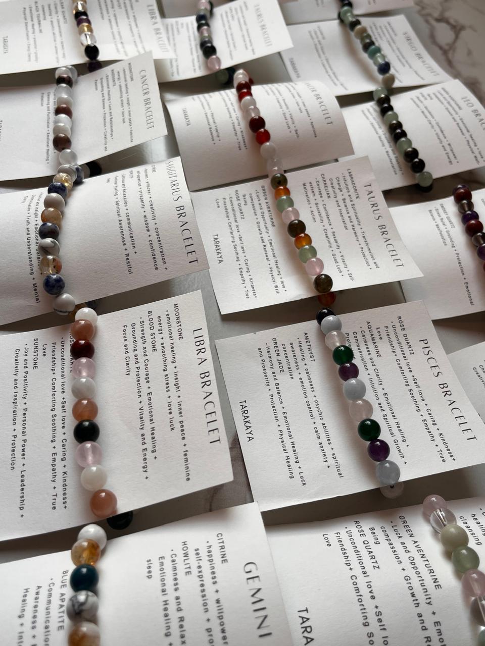 Zodiac Astrological Crystal Bracelet