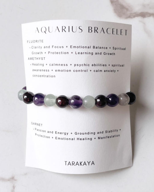 Zodiac Aquarius Jewelry with Crystals