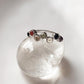 Elegant seven chakra gemstone band ring in sterling silver