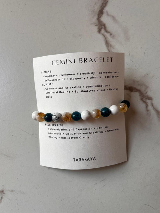 8MM Zodiac Gemini Crystal Bracelet