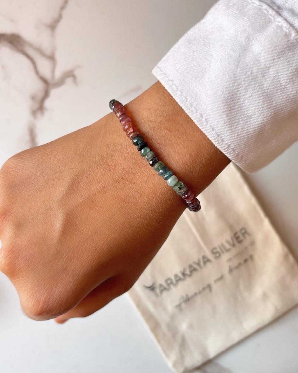 Multi Tourmaline Gemstone Bracelet