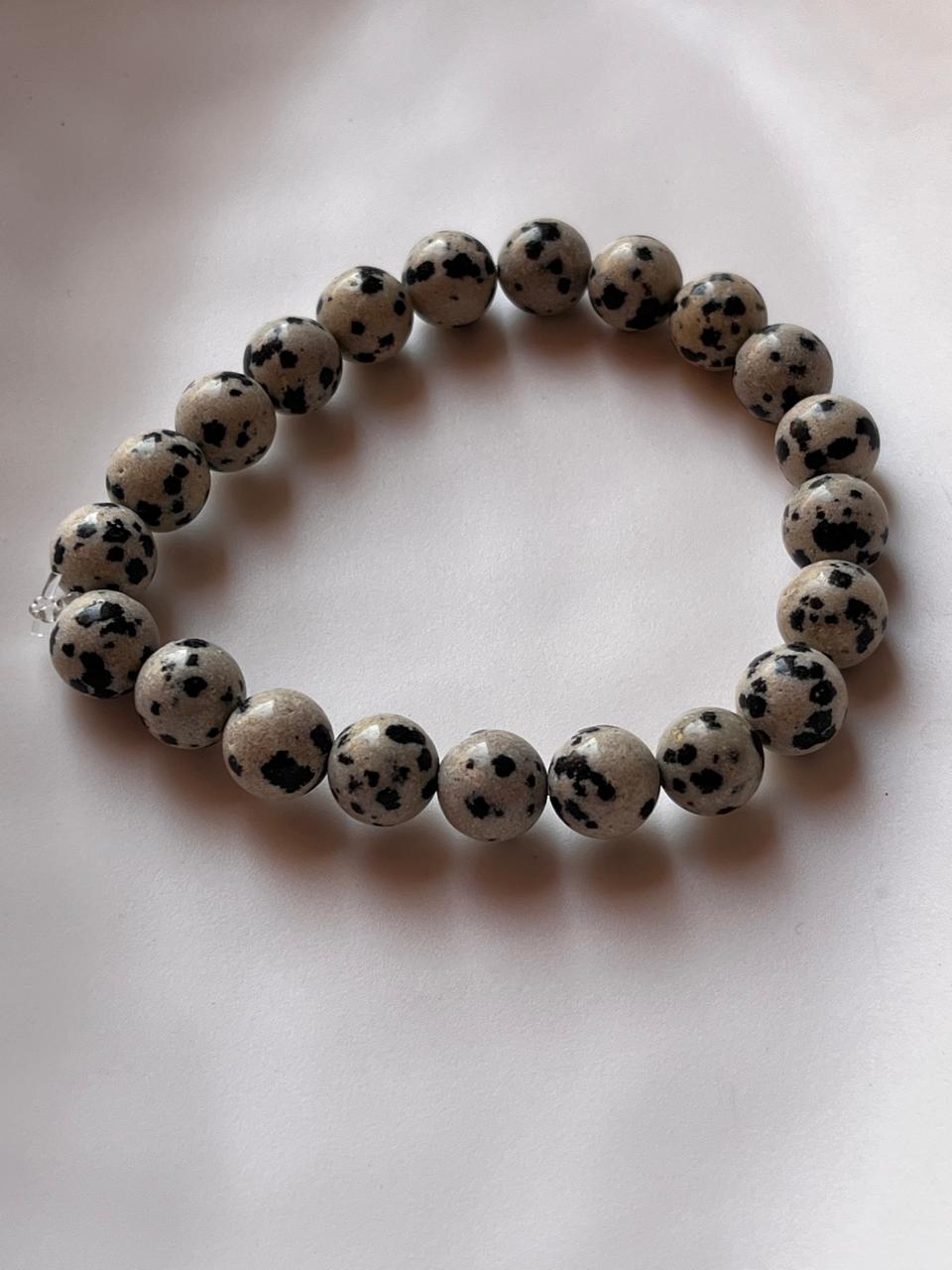 Natural Dalmatian Jasper Bracelet for Playfulness and Fun