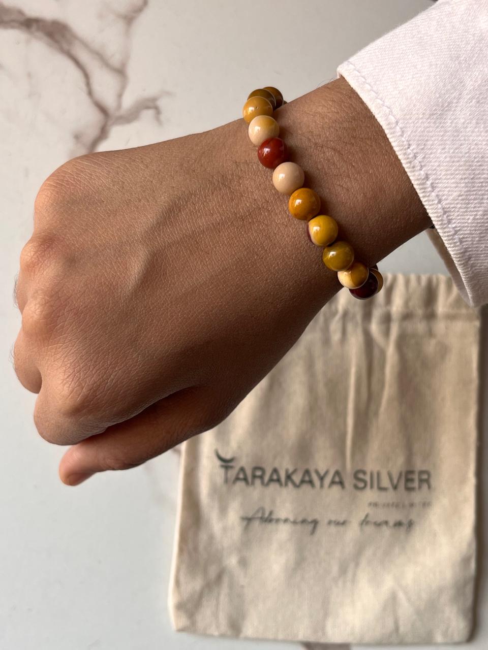 Mookaite 8MM Natural Crystal Bracelet for Grounding