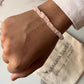 Healing Rose Quartz Crystal Bracelet with Rectangular Beads