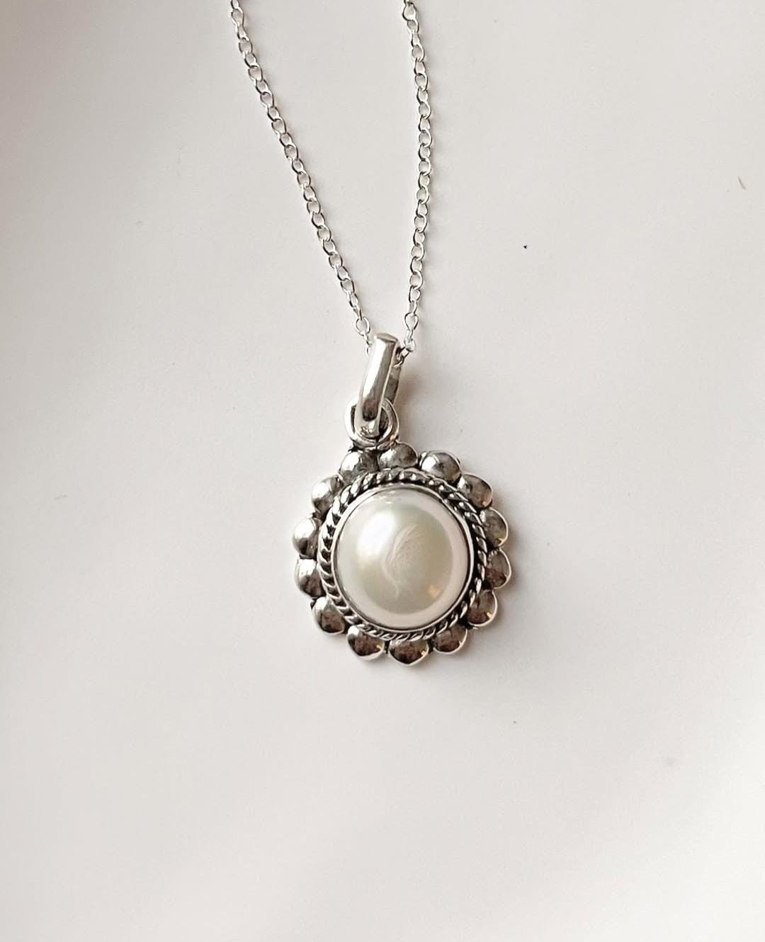 Fresh Water Pearl Boho Silver Pendant