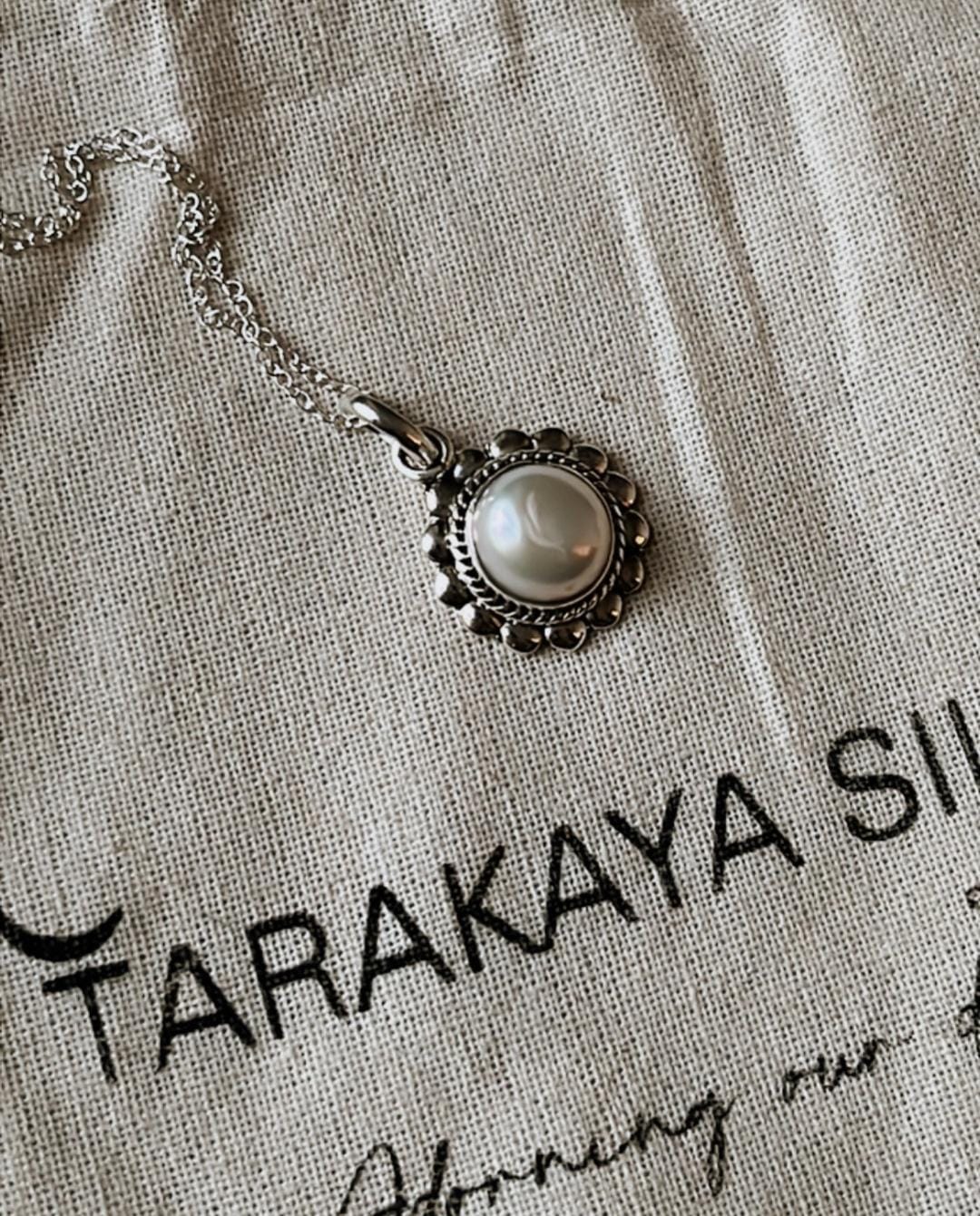 Boho Fresh Water Pearl Silver Pendant