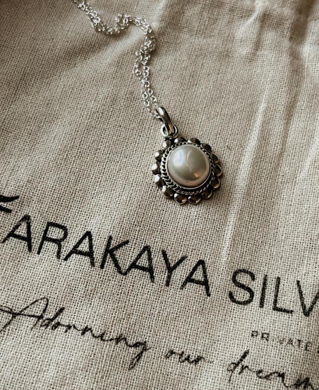 Fresh Water Pearl Silver Pendant for Boho Lovers