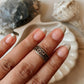 Flower Tribal Rawa Mid / Little Finger Silver Ring