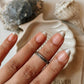 V Engraved Design Silver Ring for Mid or Little Finger