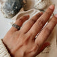 Boho Tribal Rawa Silver Ring for Mid and Little Finger