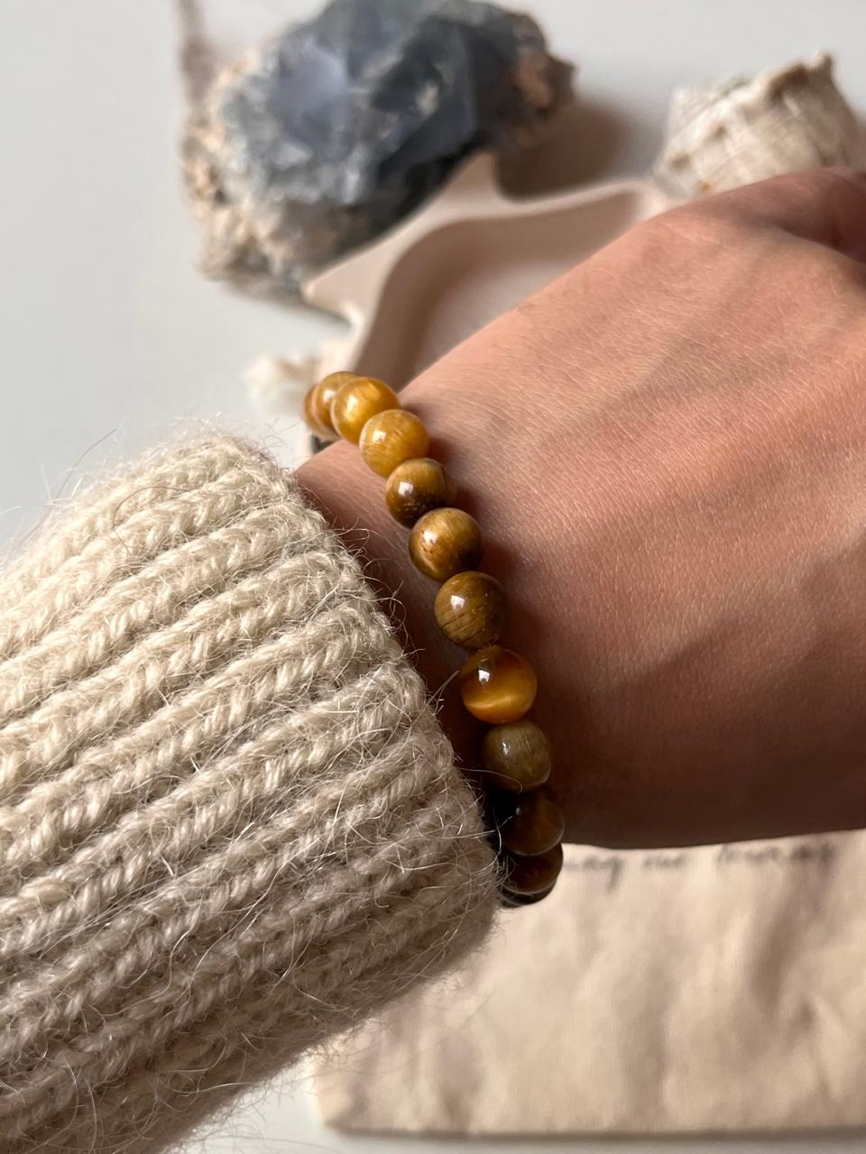 Genuine Cat's Eye 8MM Crystal Bracelet