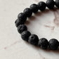 Black Lava Natural Crystal Bracelet 8MM 