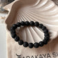 8MM Black Lava Beaded Bracelet