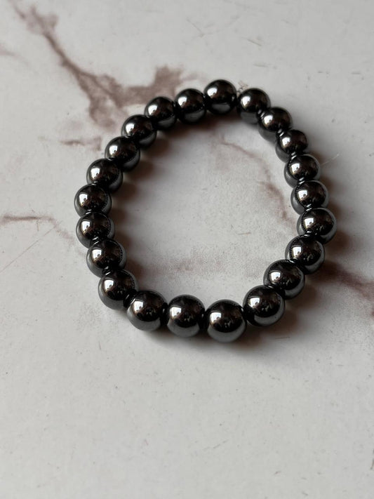 Hematite Natural Crystal Bracelet 8MM