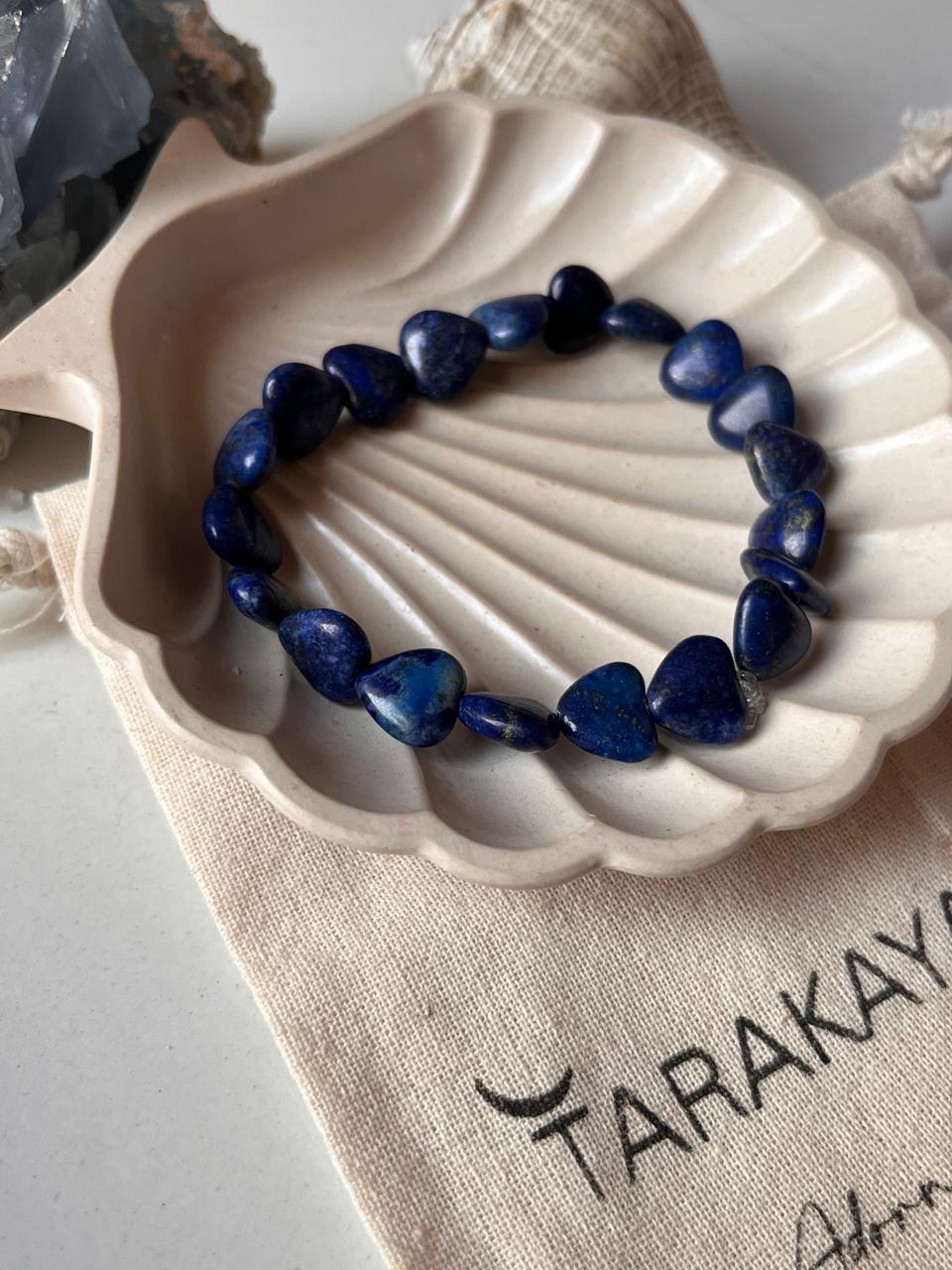 Handmade Lapis Lazuli Heart Crystal Bracelet for Self-Expression