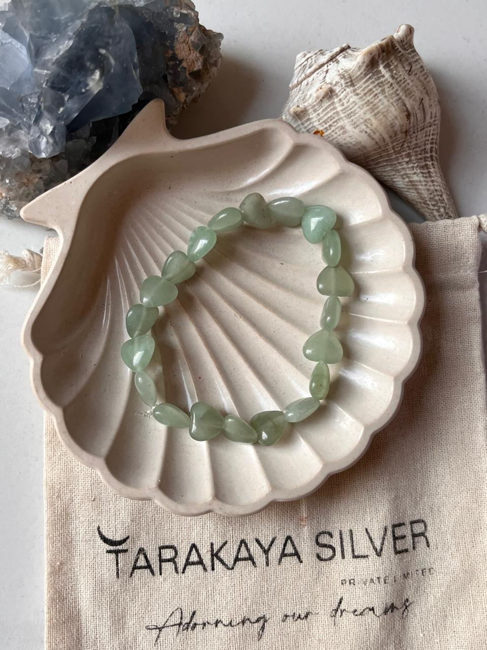 Green Aventurine Heart-Shaped Bracelet for Self-Love